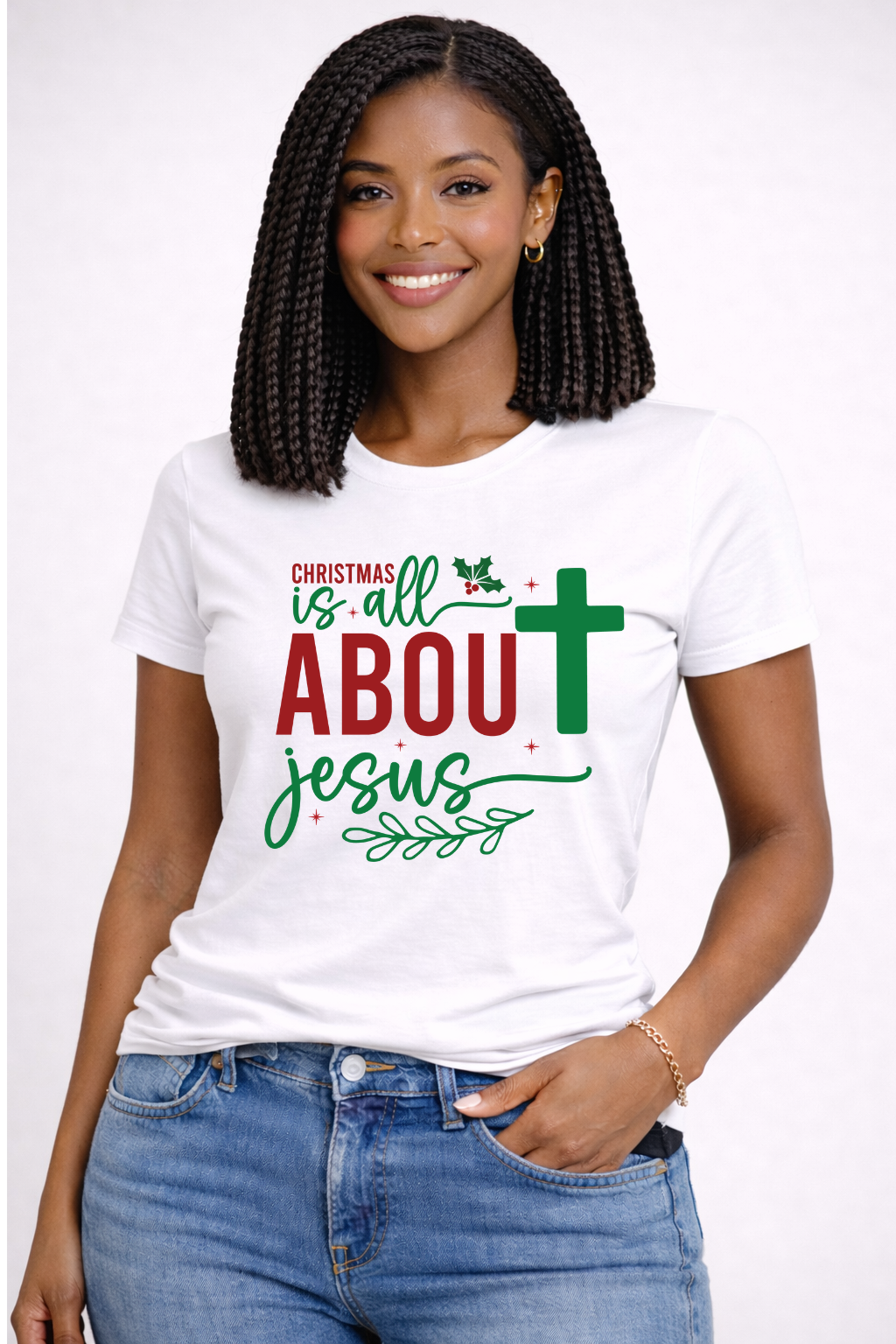 About Jesus Crewneck Tee