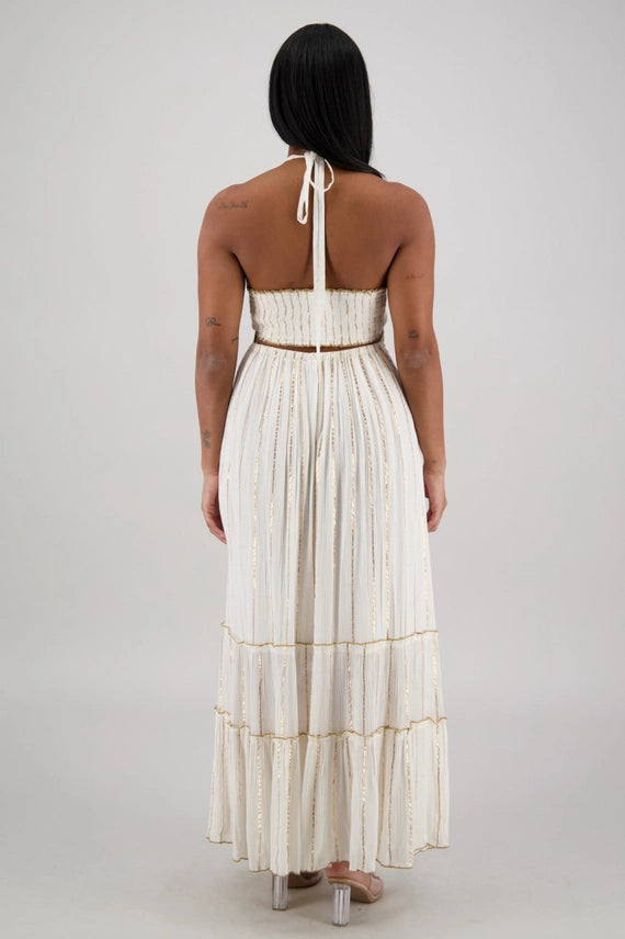 Celestial Halter Maxi Dress