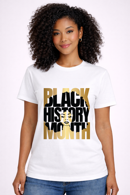 Black History Afro Girl Crewneck Tee