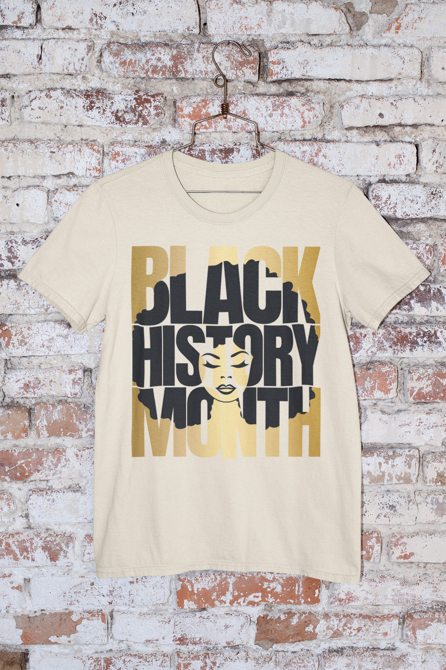 Black History Afro Girl Crewneck Tee