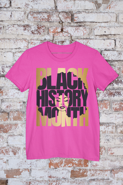 Black History Afro Girl Crewneck Tee