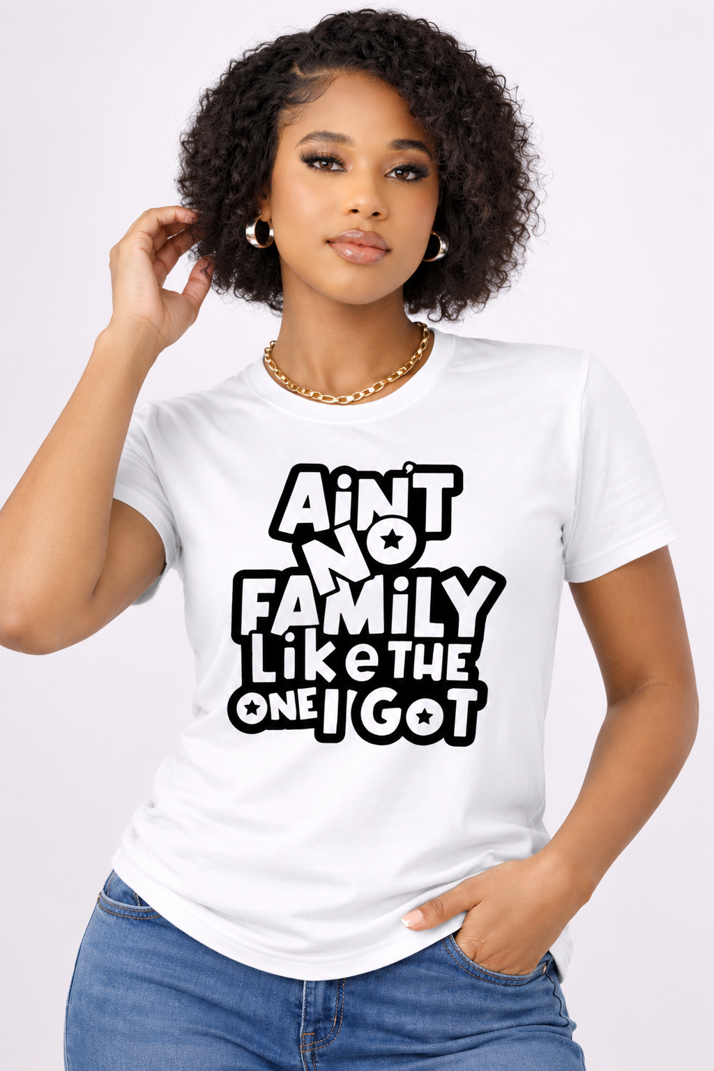 Ain't No Family crewneck Tee