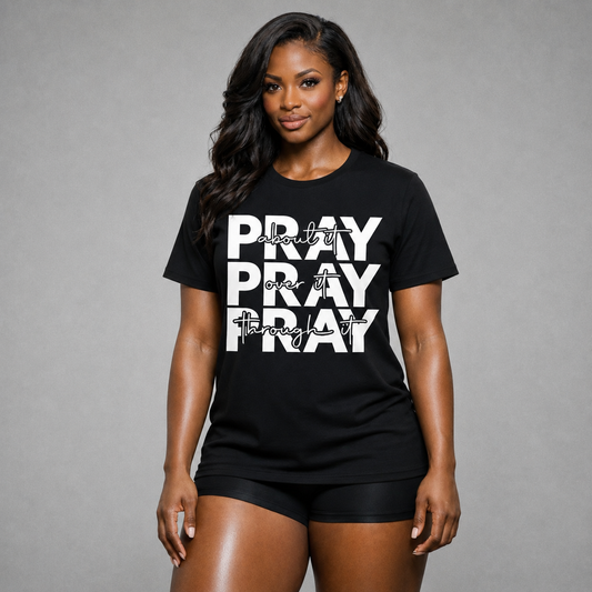 "Pray Pray Pray" Crewneck Tee