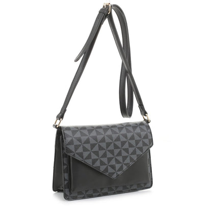 Geometric Monogram Designer Envelope Flap Crossbody