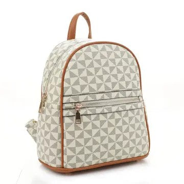Geometric Monogram Designer Backpack