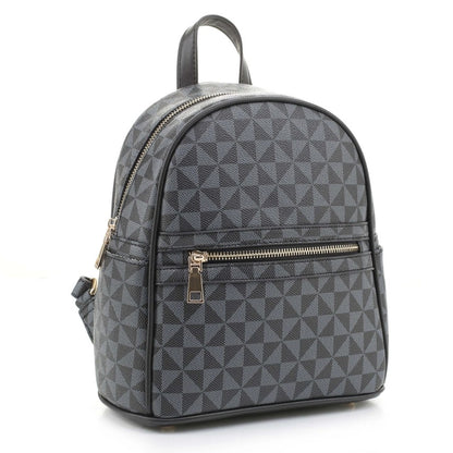 Geometric Monogram Designer Backpack