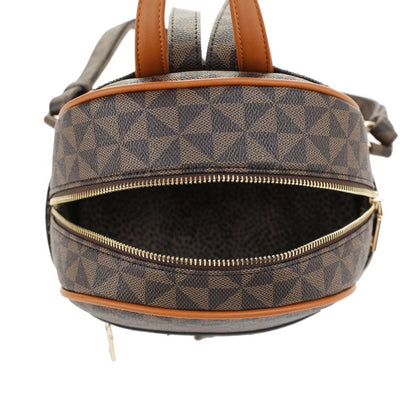 Geometric Monogram Designer Backpack