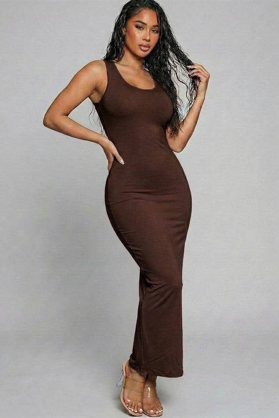 Sleeveless Basic Maxi Dress