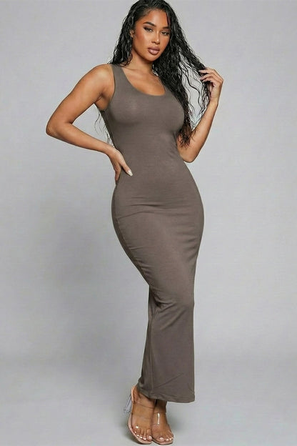Sleeveless Basic Maxi Dress