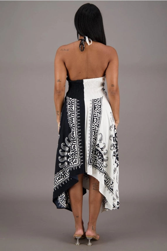 Batik Scarf Maxi Dress